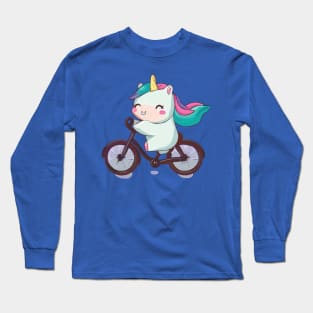 Unicorn on Bike Long Sleeve T-Shirt